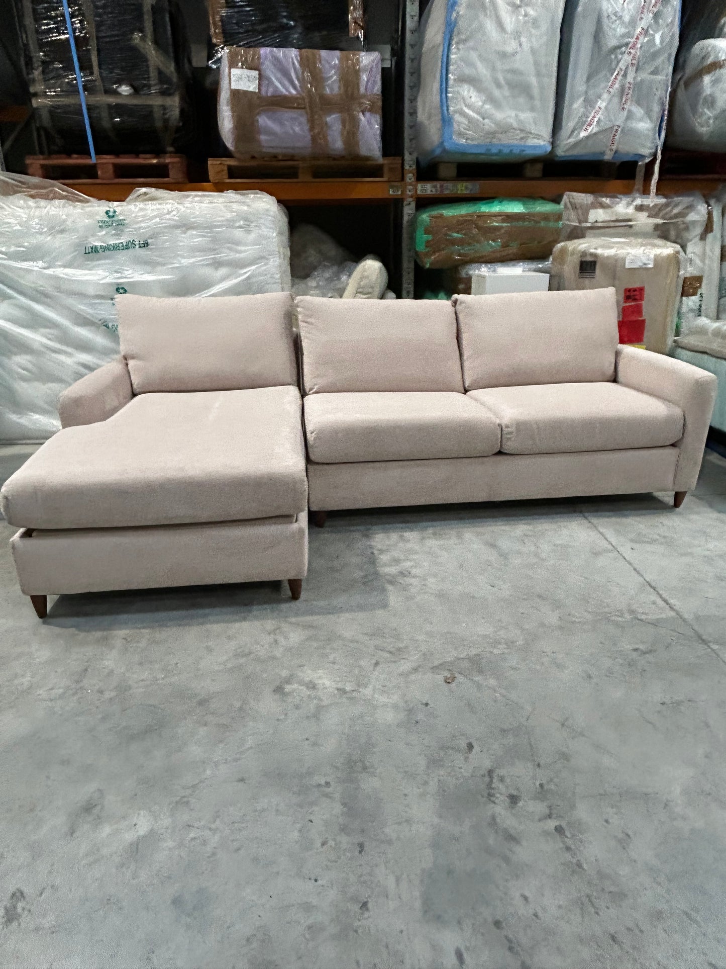John Lewis Bailey II RHF Chaise End Sofabed Titan  Natural