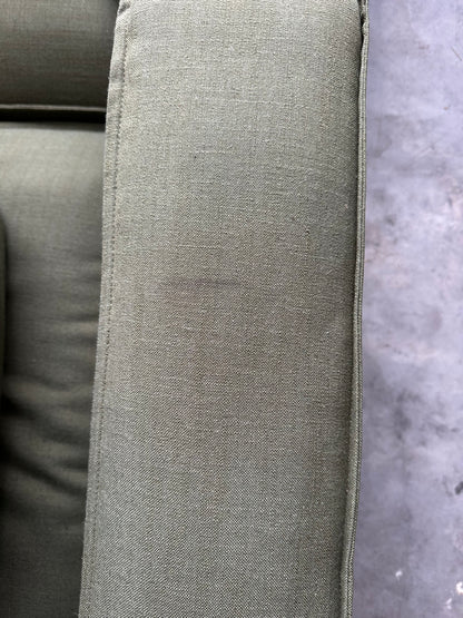 John Lewis Border Grand 4 Seater Sofa, Dark Leg, Relaxed Linen Olive