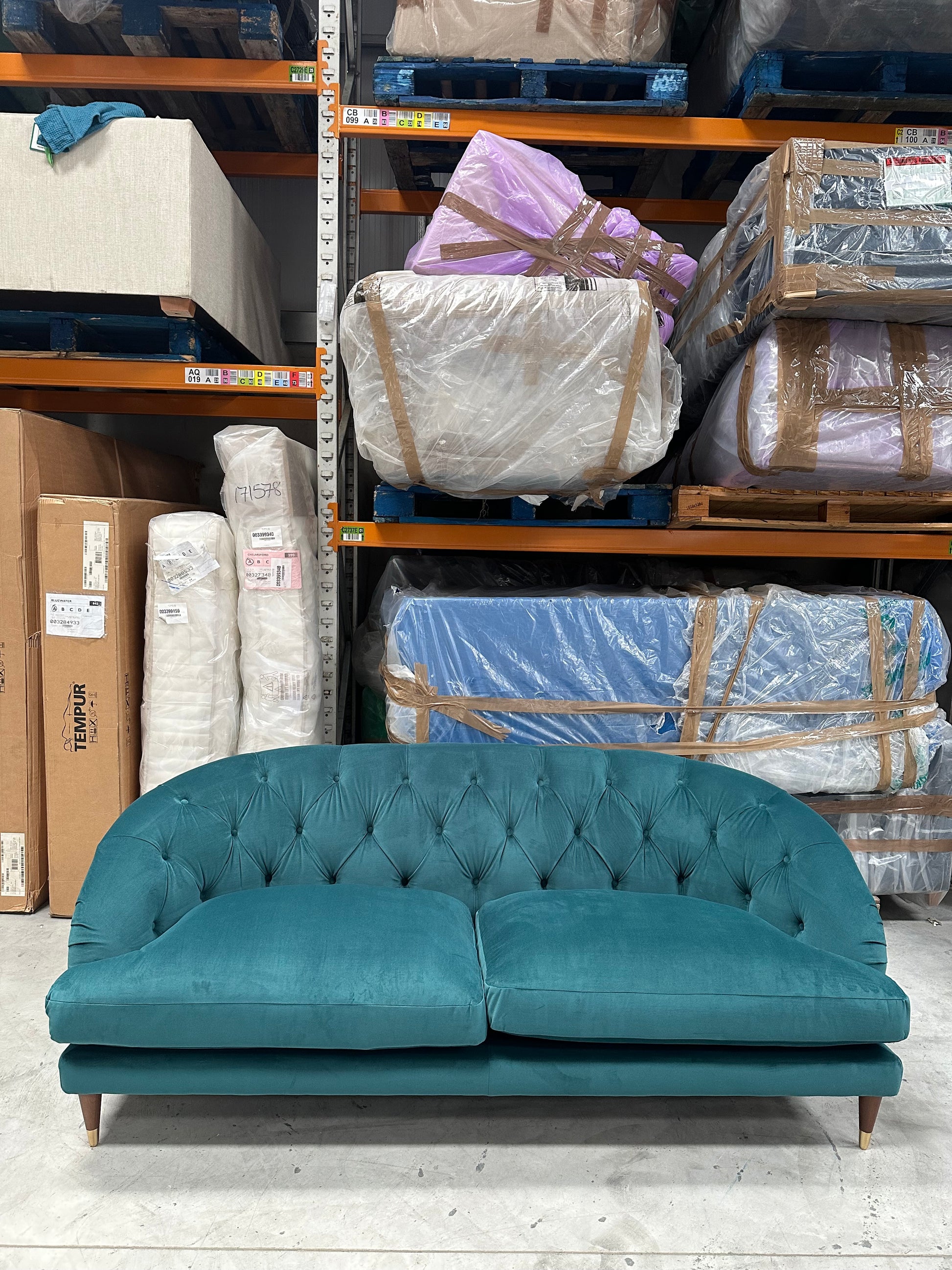 John Lewis + Swoon Radley Large 3 Seater Sofa, Wildwood Green Velvet