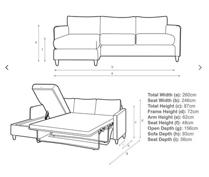 John Lewis Bailey II RHF Chaise End Sofa bed, Light Leg, Smooth Velvet Grey