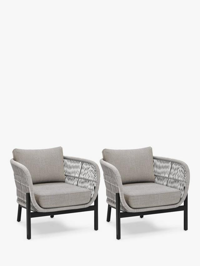 John Lewis Basket Rope Garden Lounging Armchairs Natural
