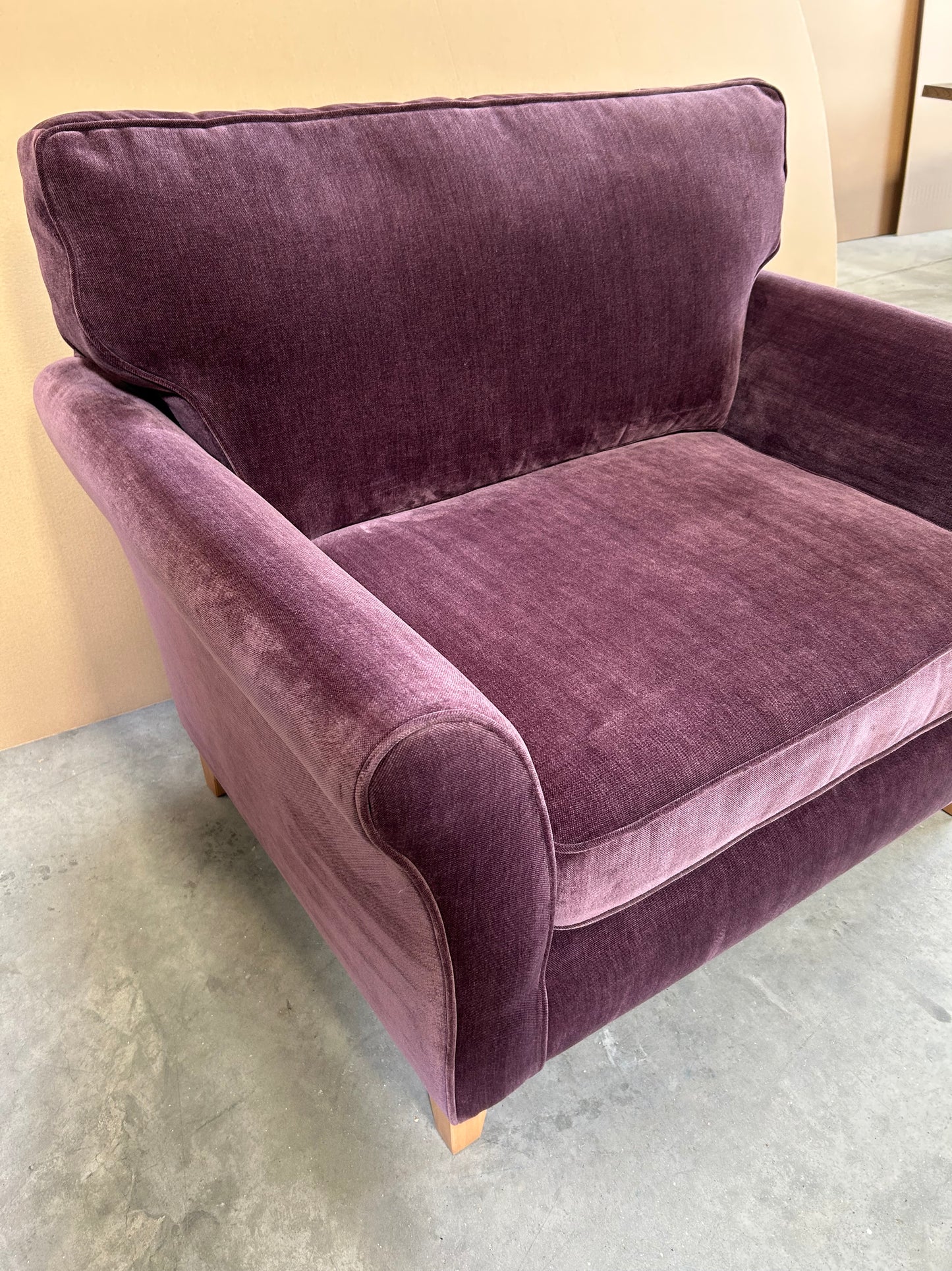 John Lewis Charlotte II Snuggler Soft Chenille Aubergine