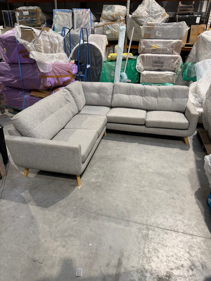 John Lewis Corner Sofa Barbican 5+ Seater Connie Grey