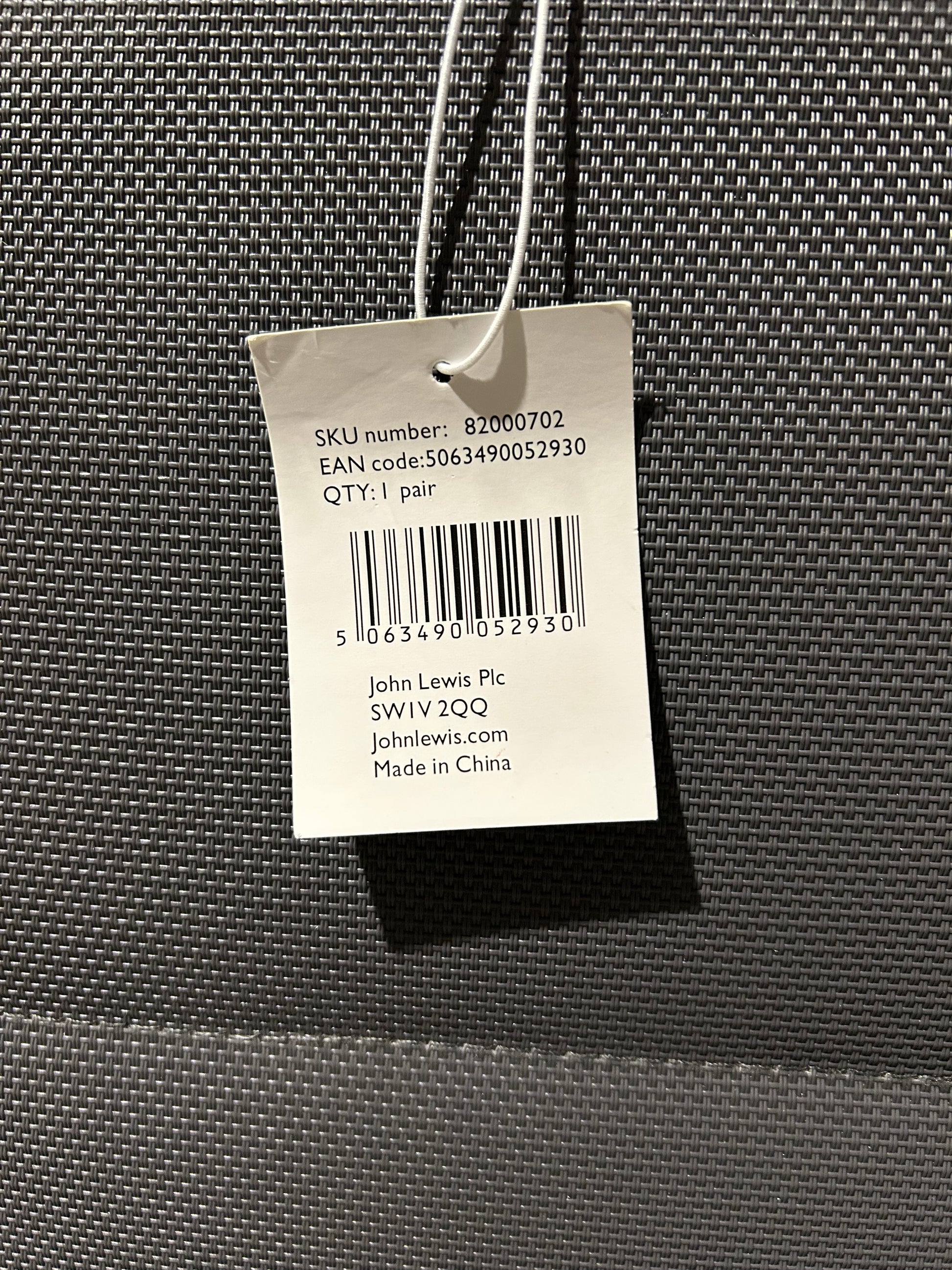 John Lewis Tampa Garden Dining Chair, Set of 2, Grey