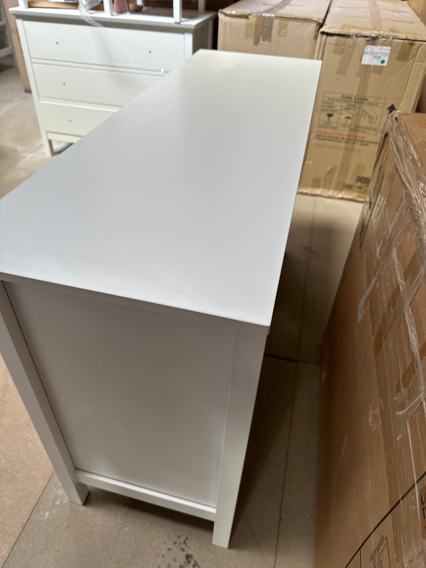 John Lewis Chest of Drawer White Wilton 7 Drawer