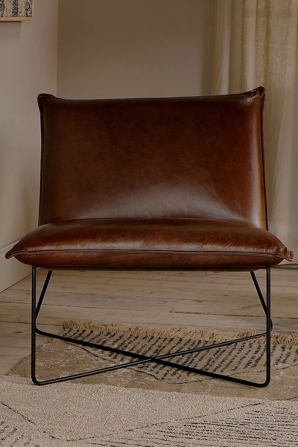 nkuku Kashvi Oversized Leather Lounger