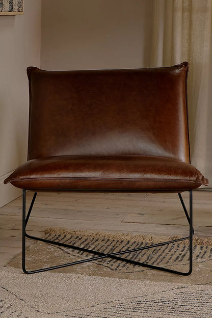 nkuku Kashvi Oversized Leather Lounger
