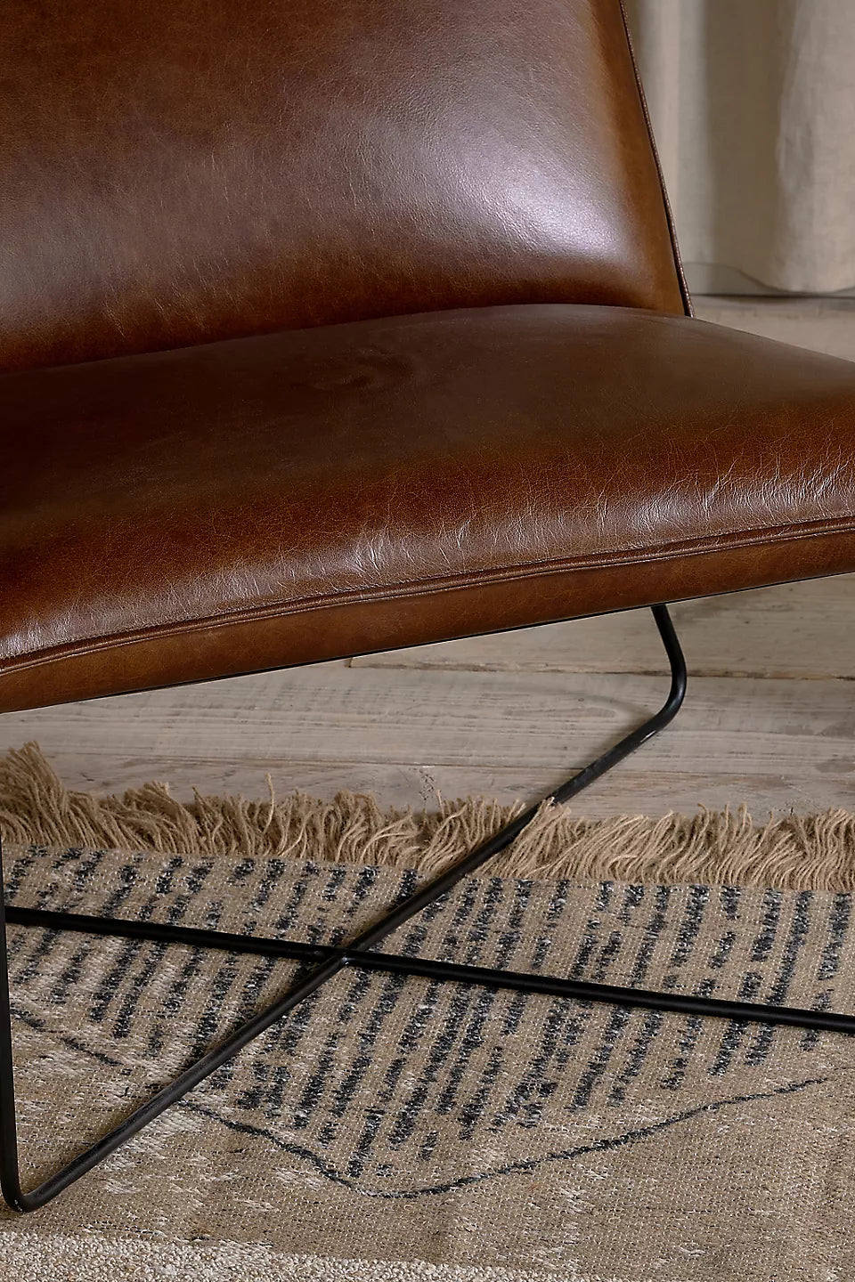 nkuku Kashvi Oversized Leather Lounger