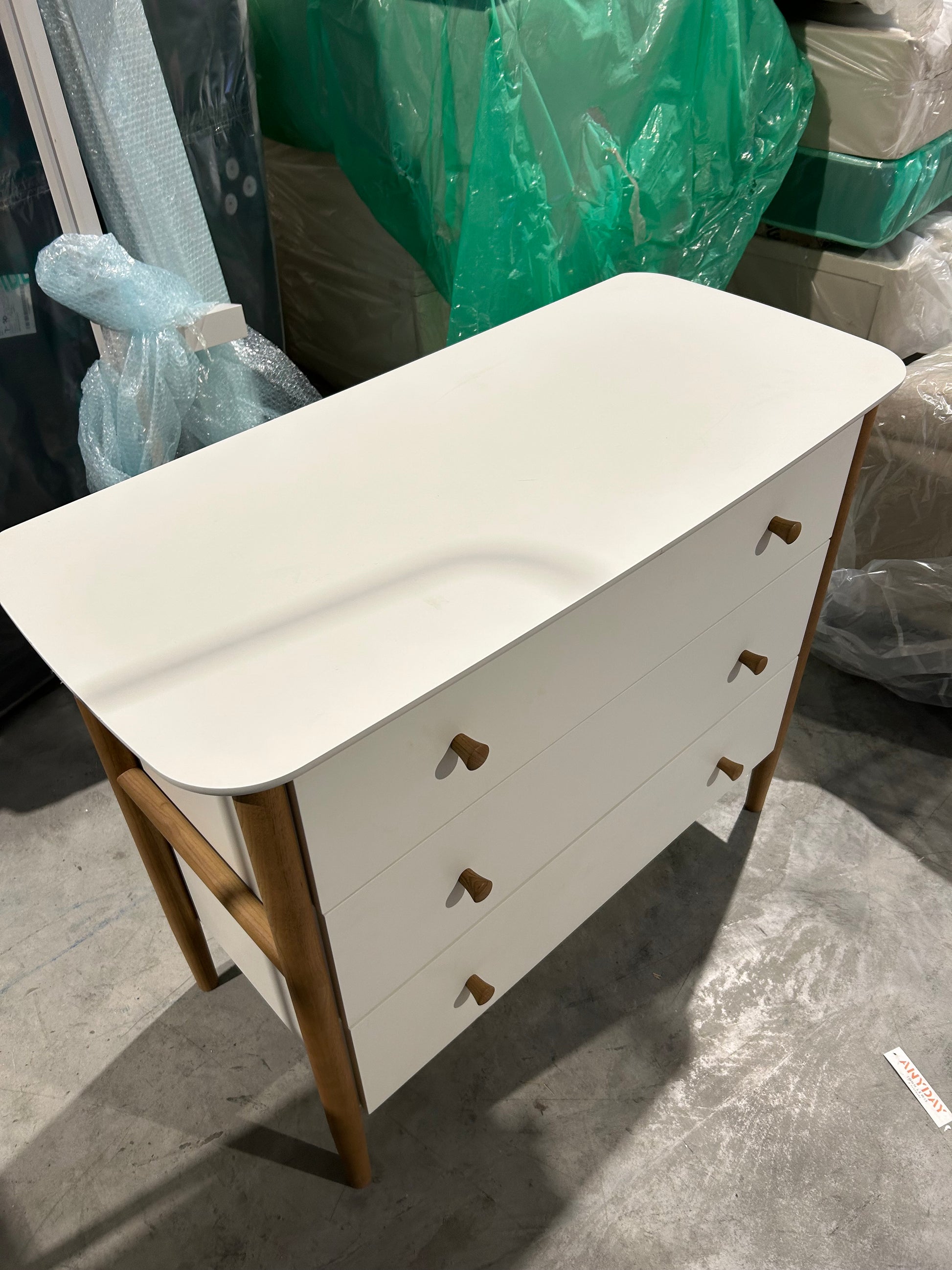 John Lewis Bonn 3 drawer Bedroom Chest of Drawers White Natural