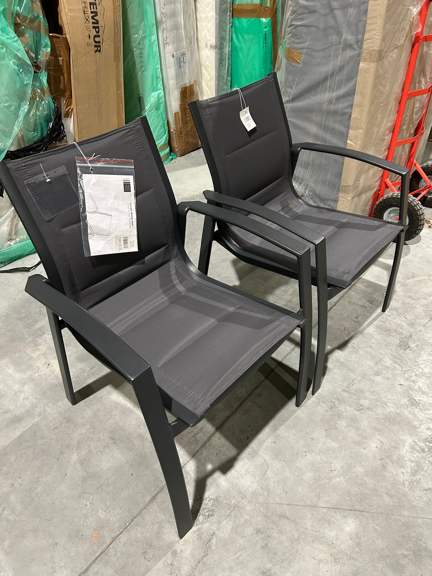 John Lewis Tampa Garden Dining Chair, Set of 2, Grey