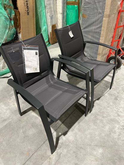 John Lewis Tampa Garden Dining Chair, Set of 2, Grey