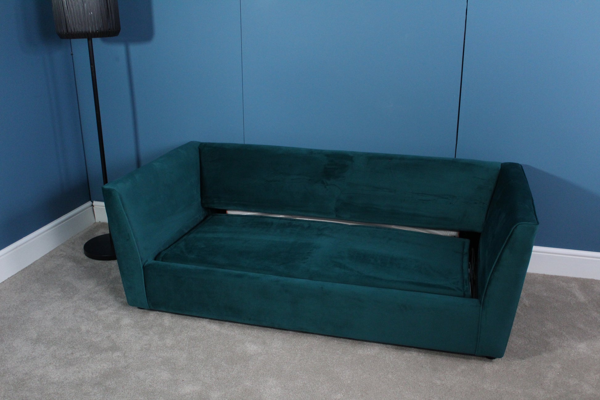 Bespoke Brook & Wilde  2.5 Seater Sofa Bed in Forest Green Velvet