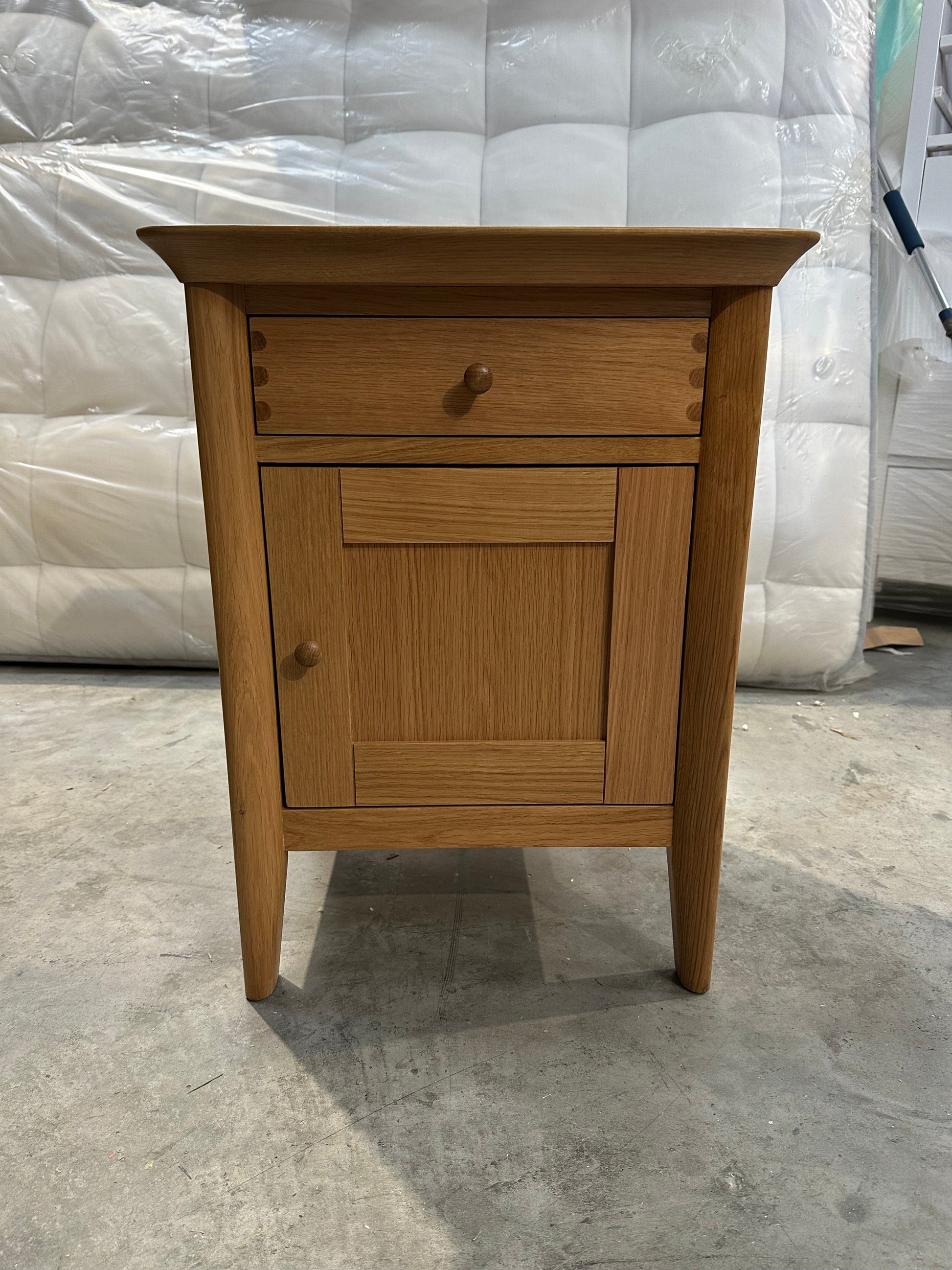 John Lewis Essence 1 Door Bedside Table, Oak