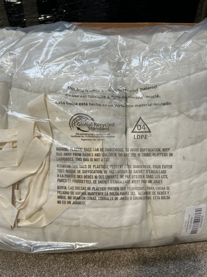 West Elm Linen-Cotton Quilted , White, King