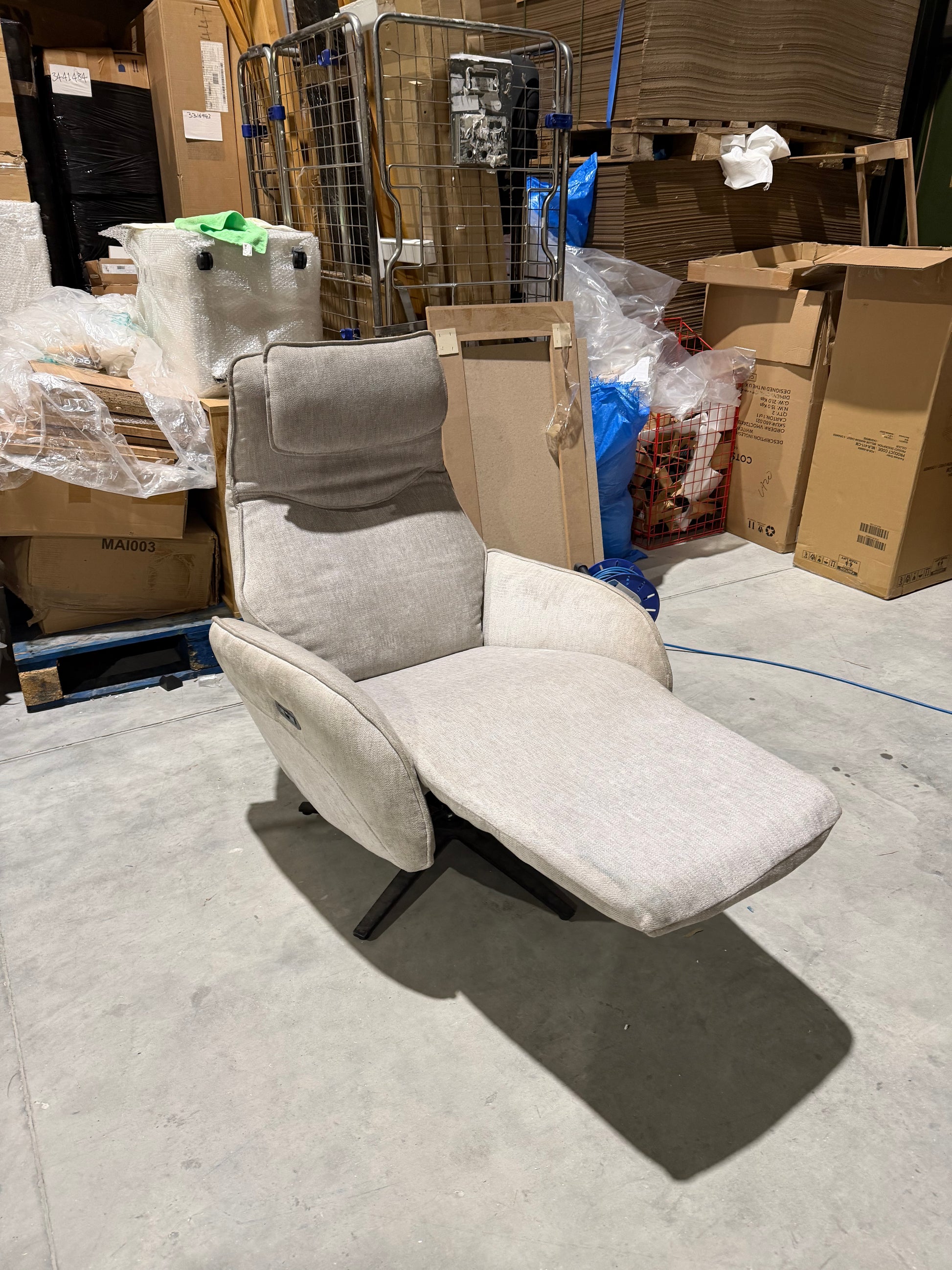 John Lewis Repose Zero Gravity Power Recliner Chair, Soft Weave Grey