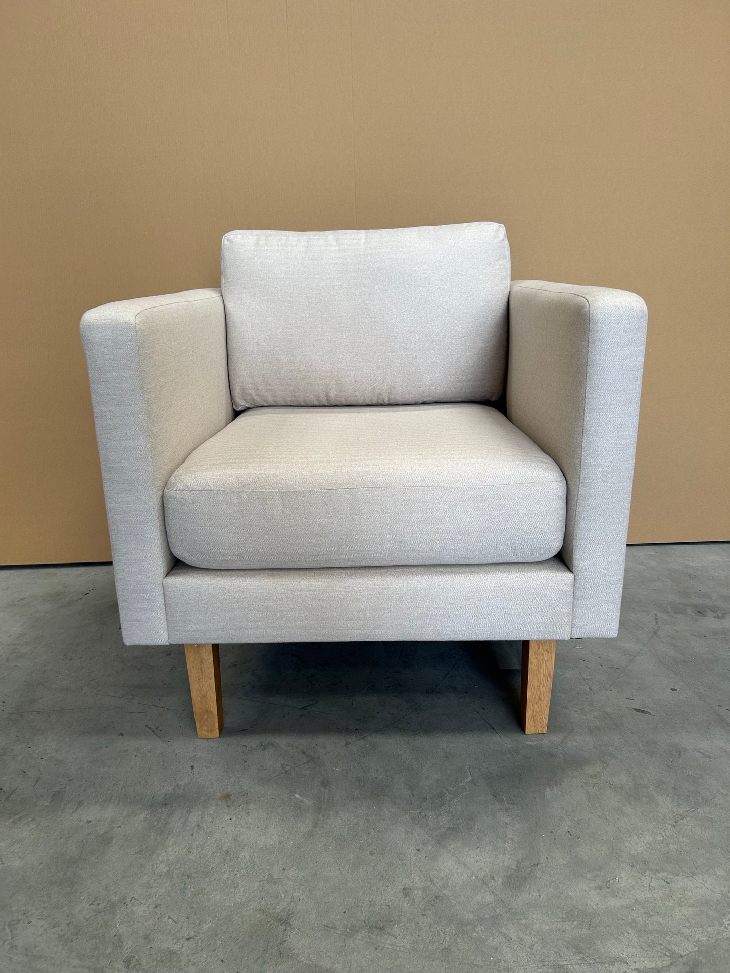 John Lewis Eavis Armchair Tweed Beige