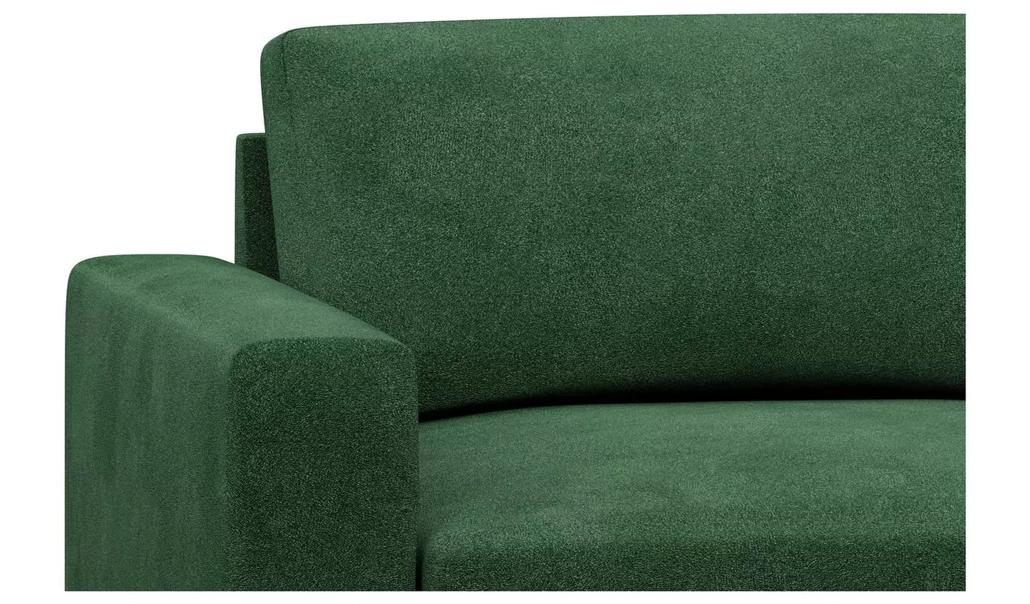 Hutch Velvet Block Arm 2 Seater Sofa - Velvet Sage Green