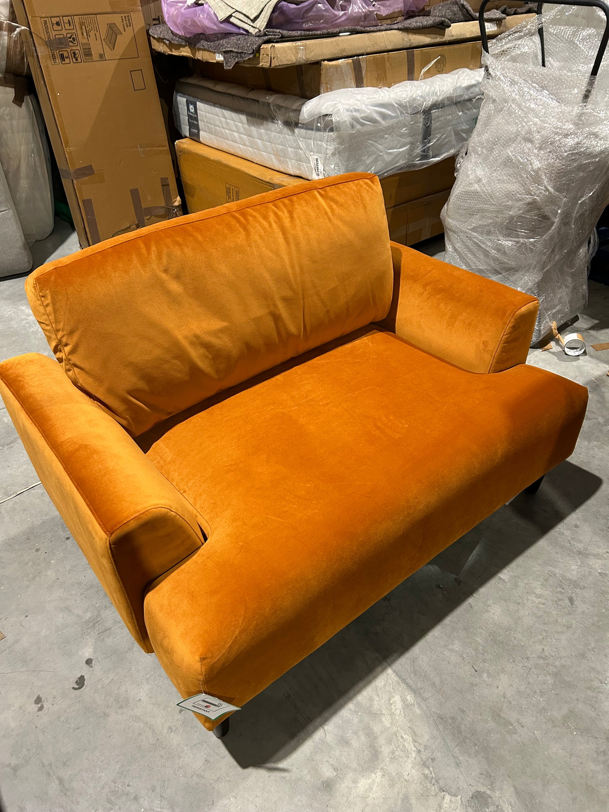 Swyft Model 05 Loveseat  Eco-Velvet Bronze