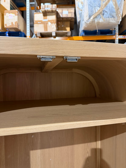 John Lewis Rattan Double Wardrobe, Oak