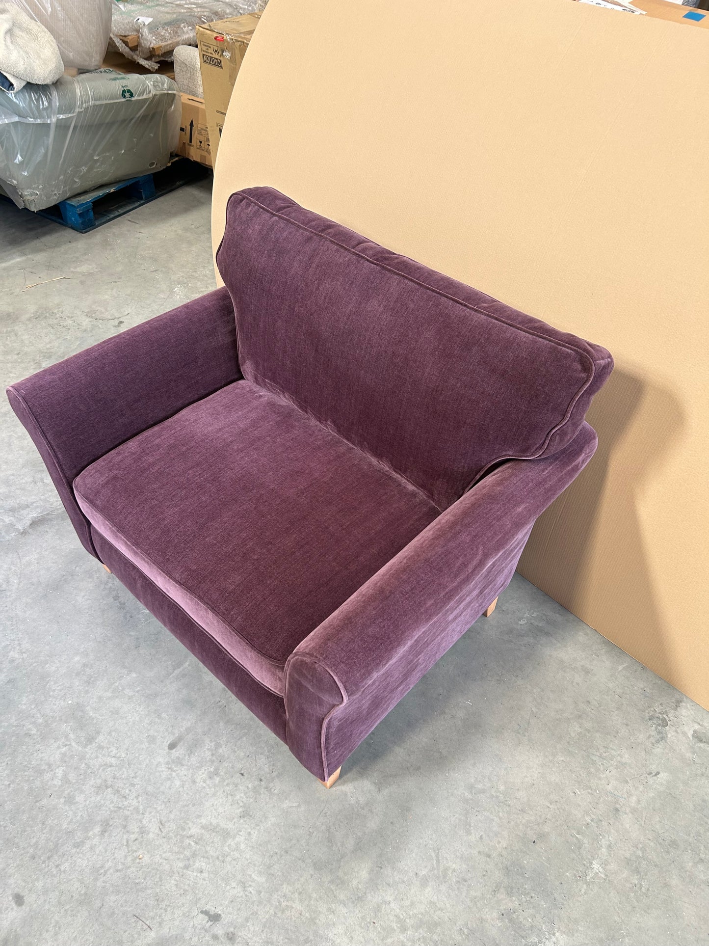John Lewis Charlotte II Snuggler Soft Chenille Aubergine
