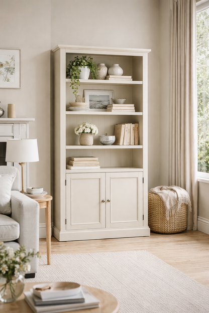 John Lewis Foxmoor Display Cabinet, FSC-Certified, Oak & Cream