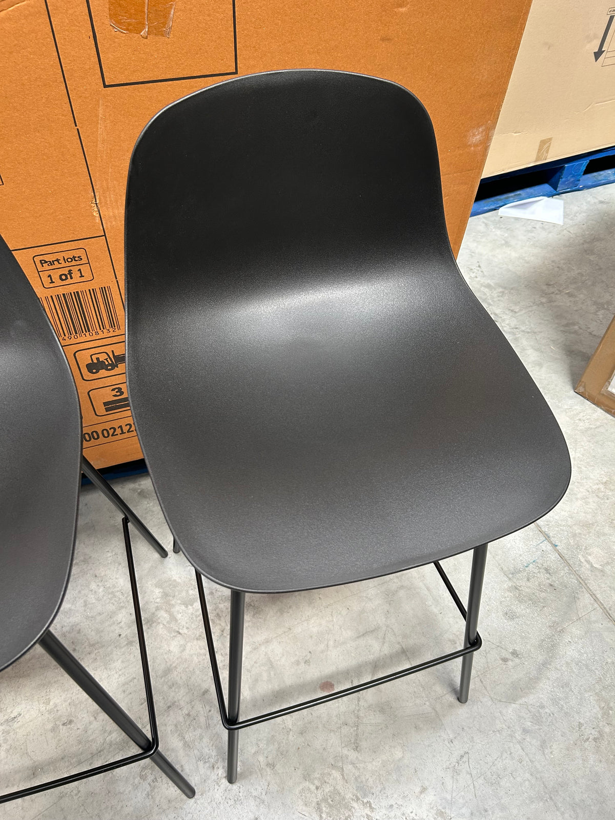 John Lewis Whitby Bar Stool, Set of 2, Black
