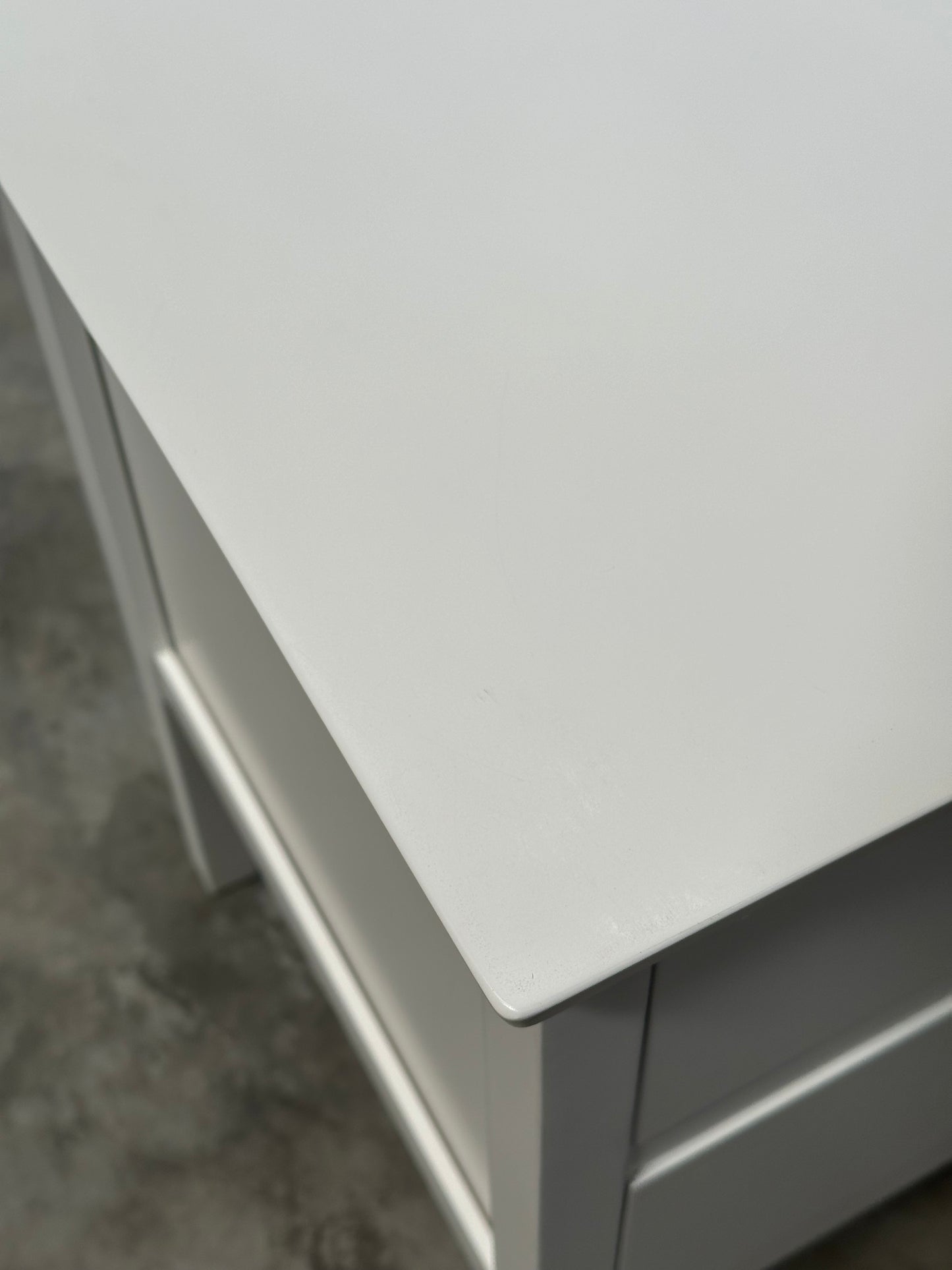 John Lewis White ANYDAY Wilton 2 Drawer Bedside Cabinet