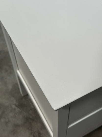 John Lewis White ANYDAY Wilton 2 Drawer Bedside Cabinet