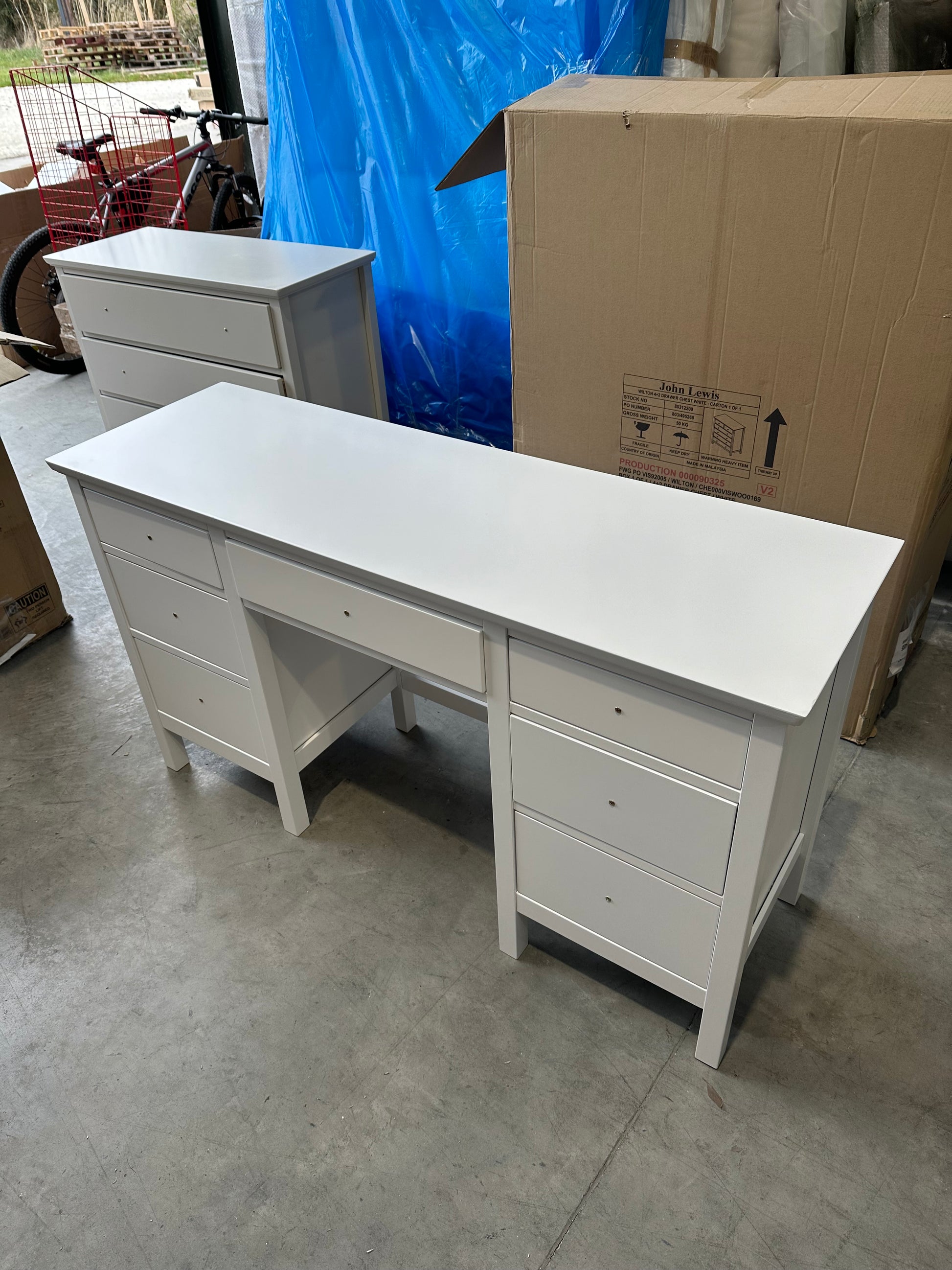 John Lewis Wilton Dressing Table ANYDAY White Bedroom Drawers