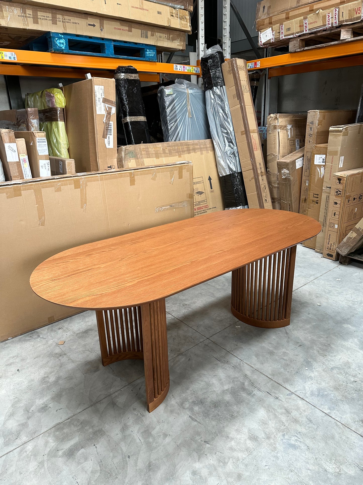John Lewis Trestle 6 Seater Dining Table, Dark Oak