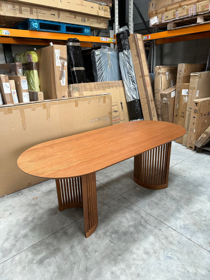 John Lewis Trestle 6 Seater Dining Table, Dark Oak