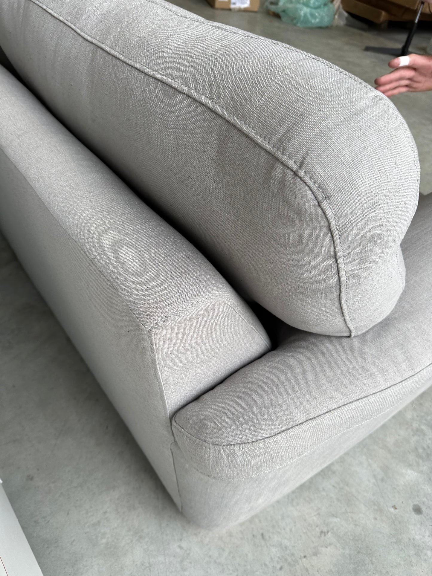 John Lewis Camden Large 3 Seater Sofa in Linen Storm Grey