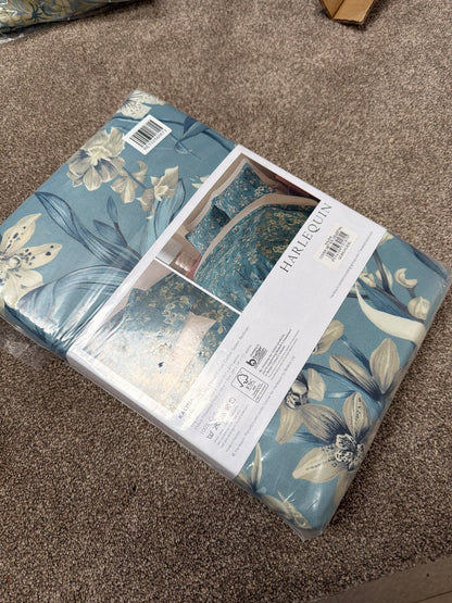 Harlequin Kalina Floral King Duvet Cover, Blue/Multi
