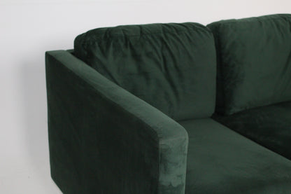 John Lewis Eavis Small 2 Seater Sofa, Dark Leg, Bottle Green Smooth Velvet