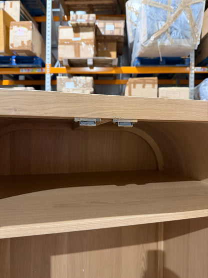 John Lewis Rattan Double Wardrobe, Oak