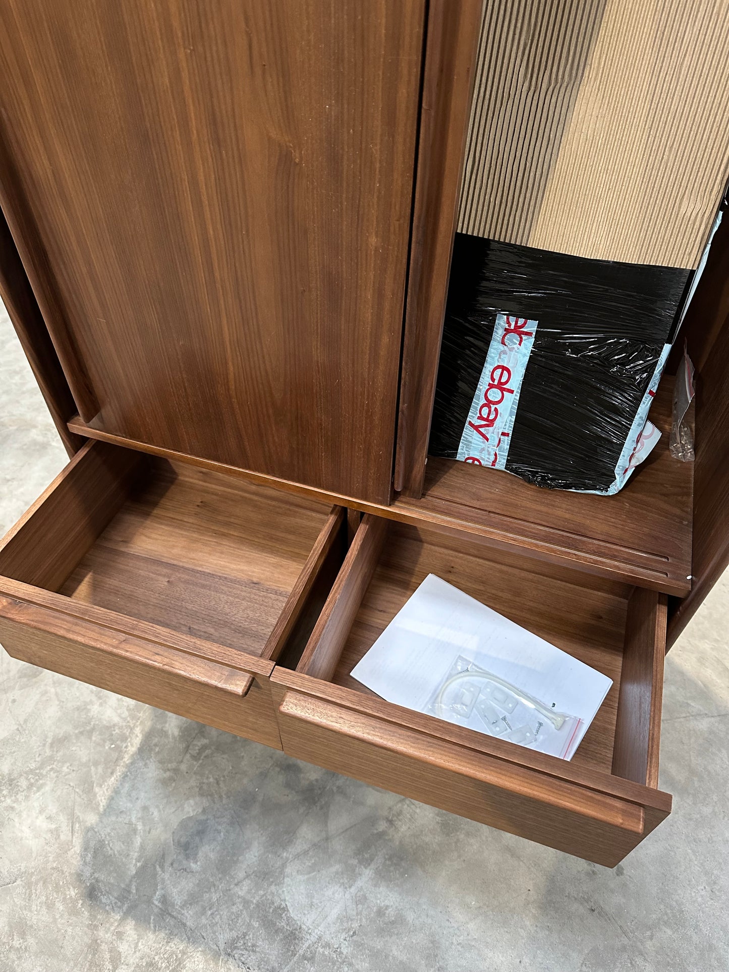 John Lewis Cara 2 Door,2 Drawer Highboard, American Black Walnut