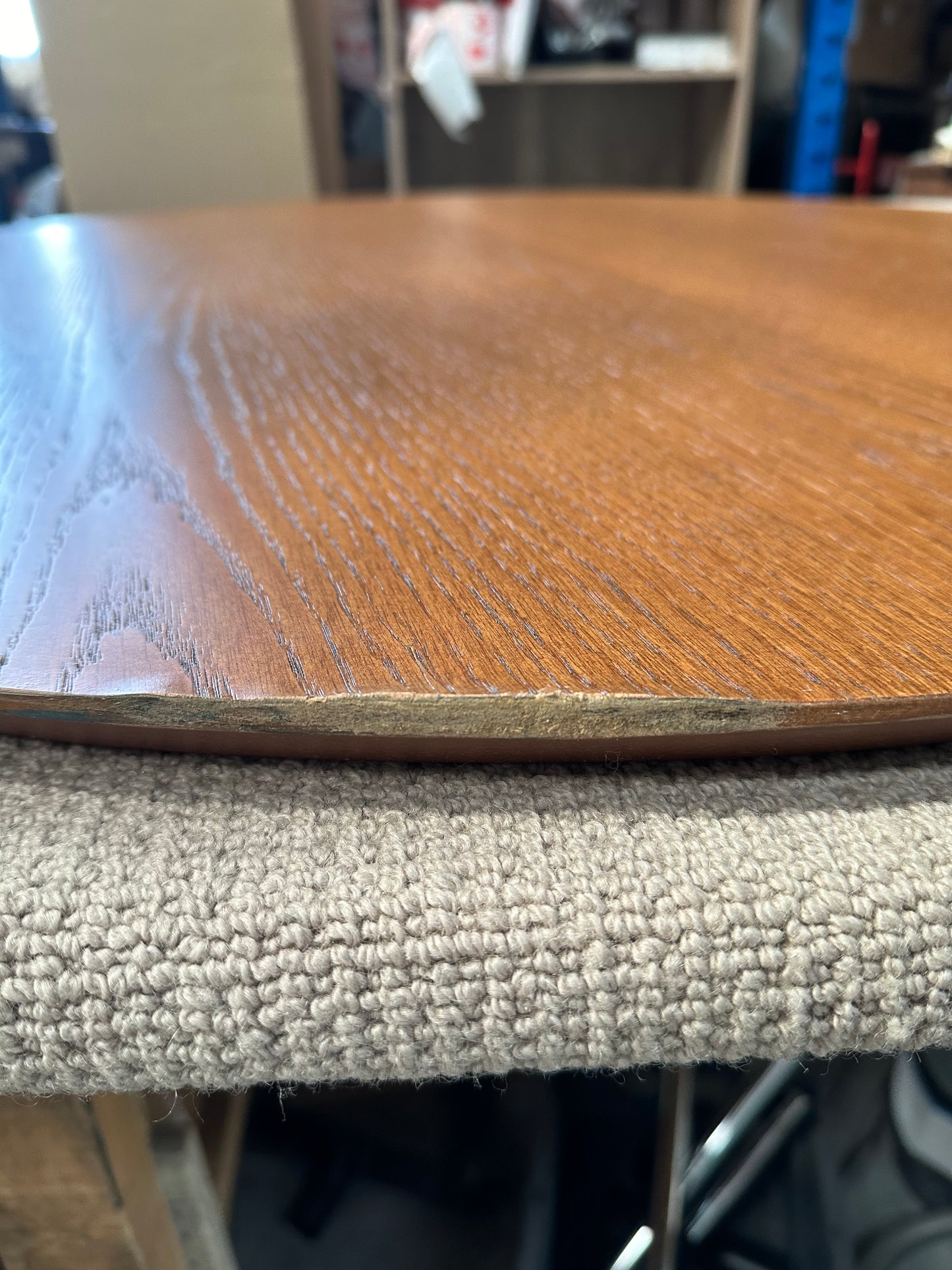 John Lewis Trestle 4 Seater Round Dining Table, Dark Oak