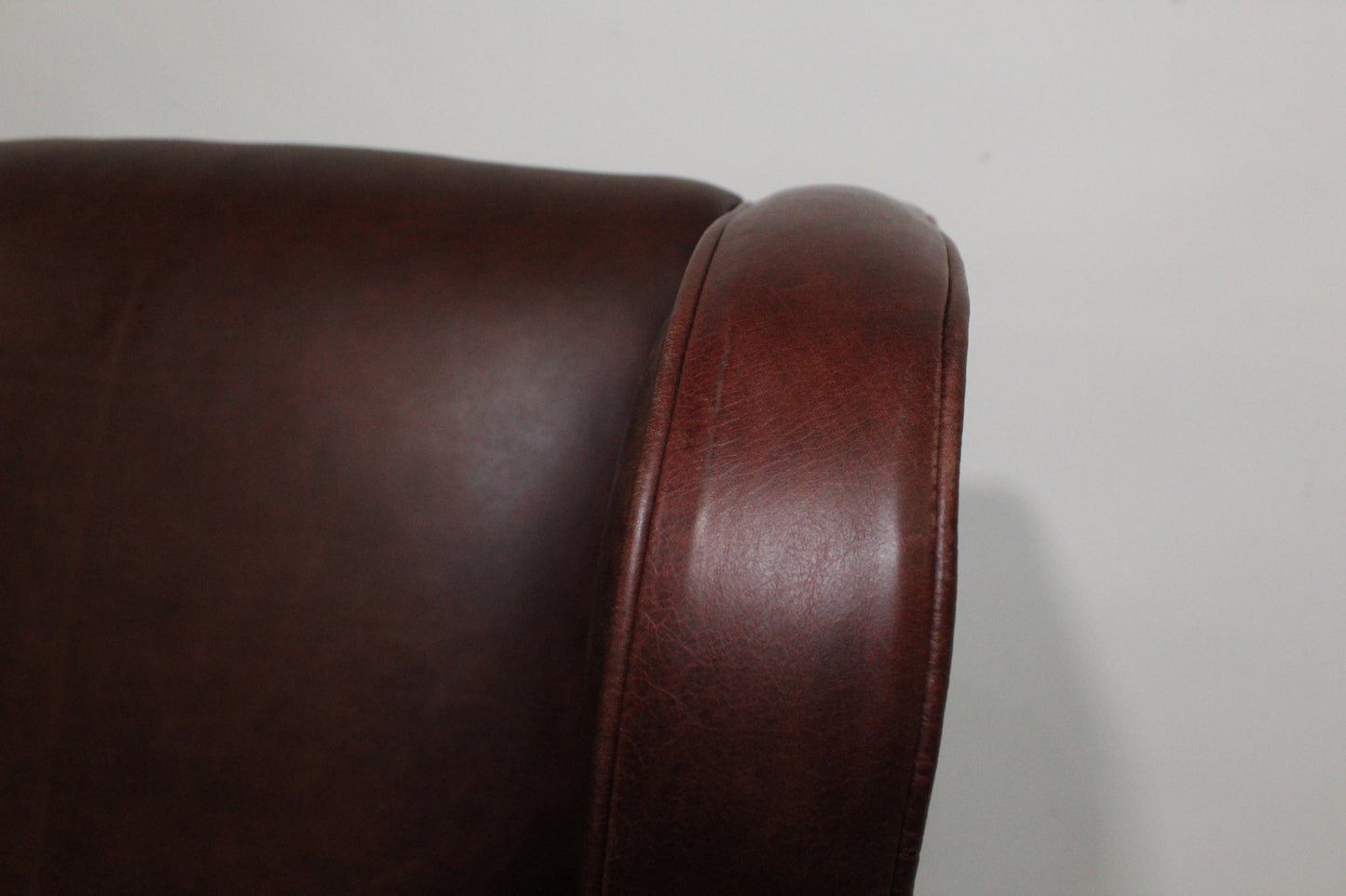 John Lewis Saddle Leather Armchair, Dark Leg, Darwin Dark Brown