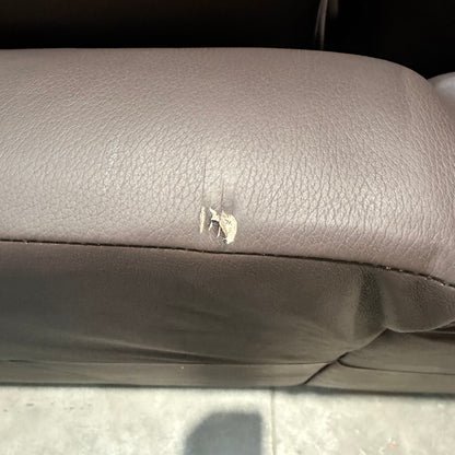 John Lewis Camden 5+ Seater Corner Leather Sofa, Light Leg Matt Chocoalate