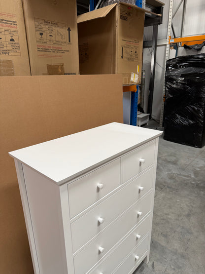 John Lewis Chest of Drawers 6 Drawer Chest White list