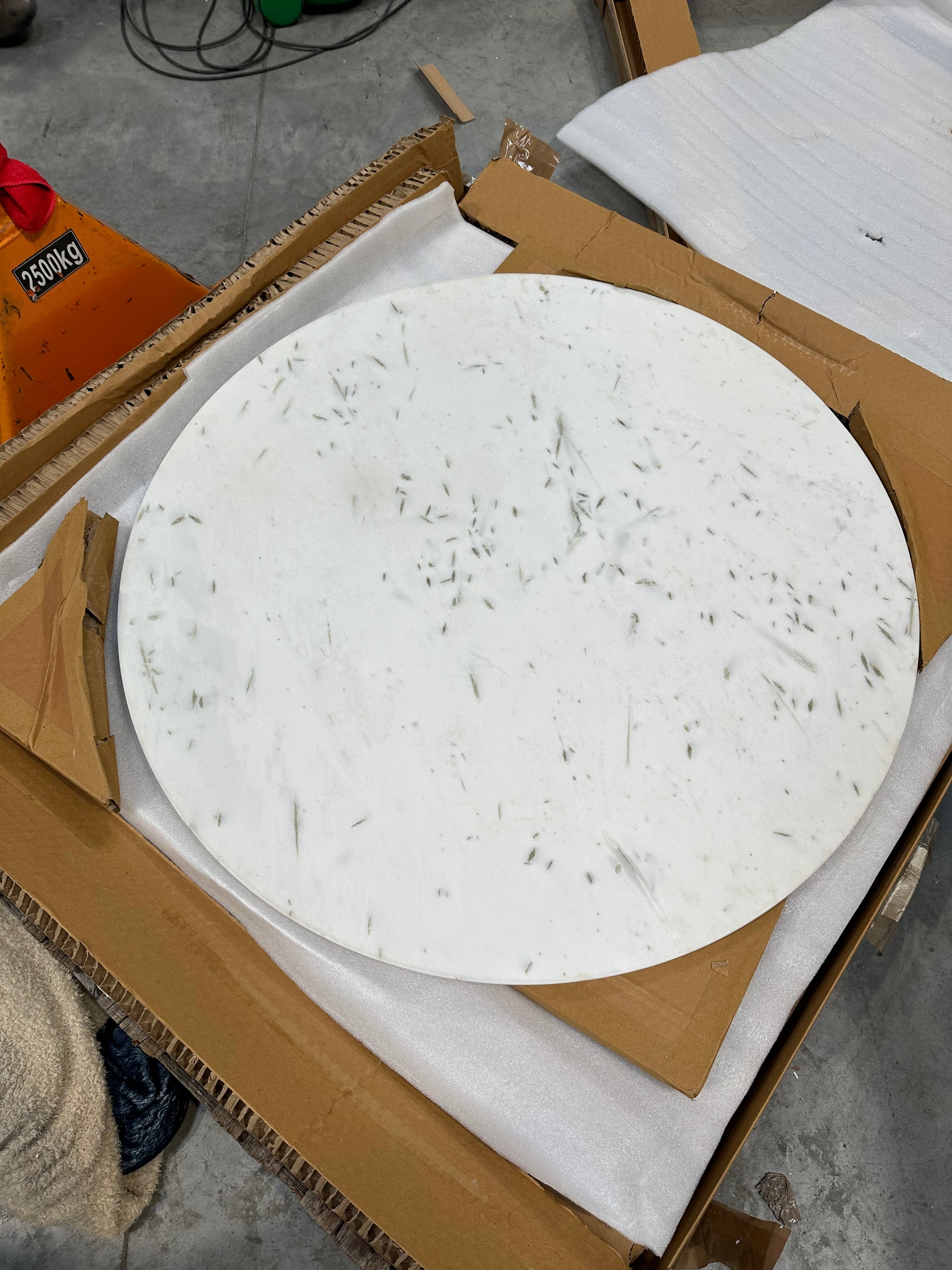 John Lewis Jewel Marble 4 Seater Pedestal Dining Table, White/Gold