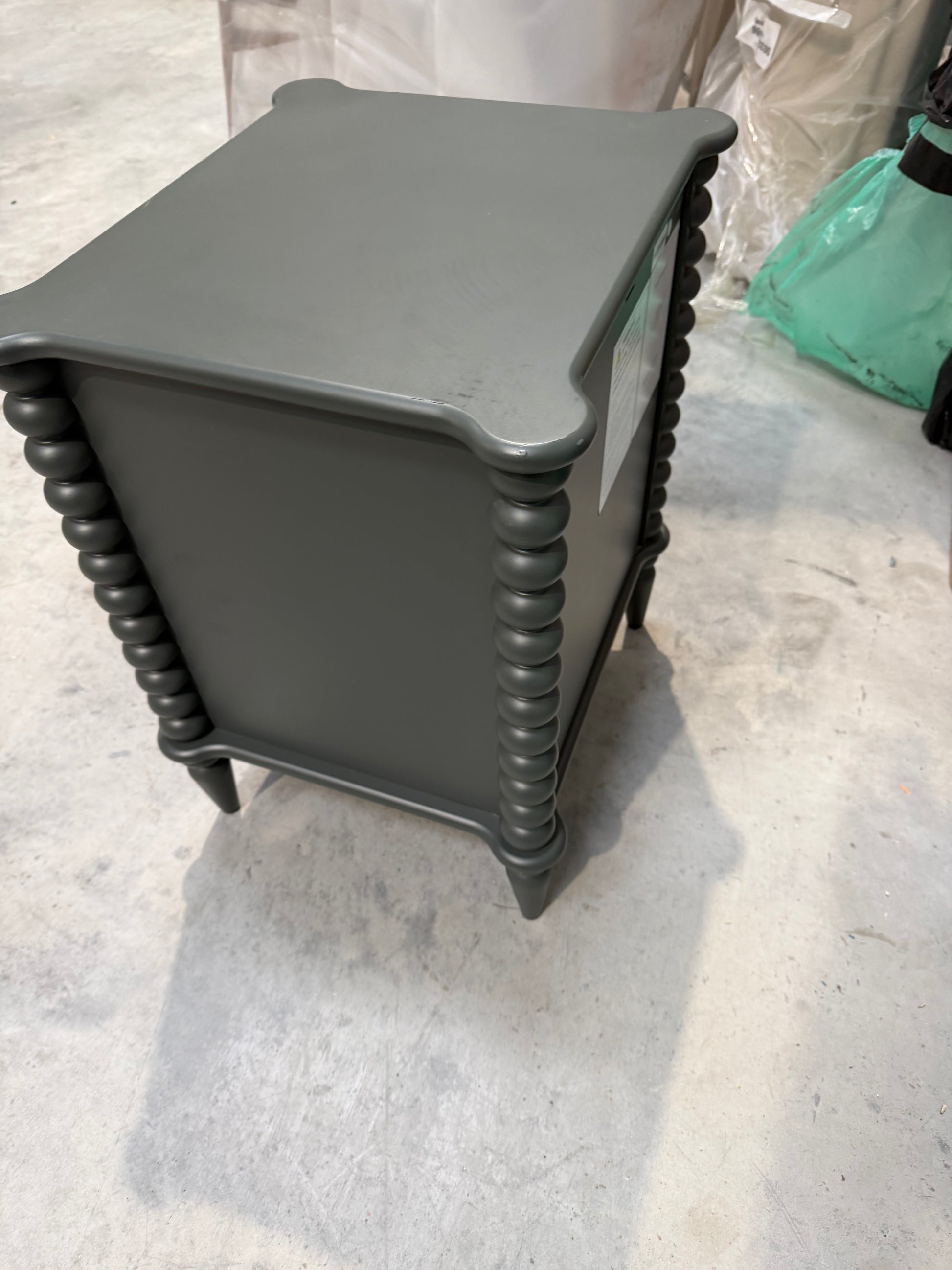 John Lewis Bobbin 2 Drawer Bedside Table Green