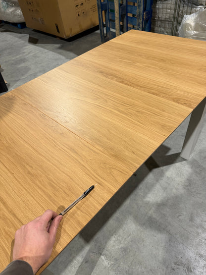 John Lewis Wilton 4-6 Seater Extending Dining Table, Linen Kitchen