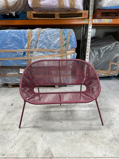 John Lewis Salsa 2-Seater Garden Sofa Damson