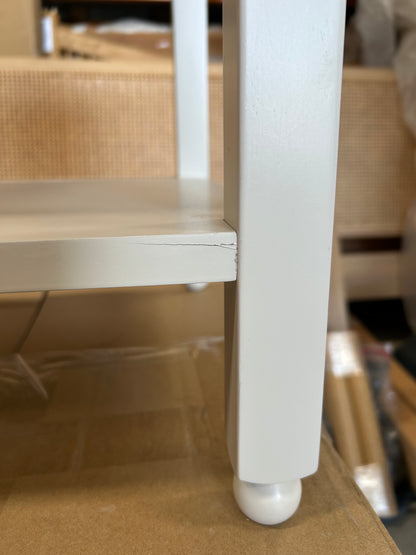 John Lewis Wave 1 Drawer Bedside Table, Greige