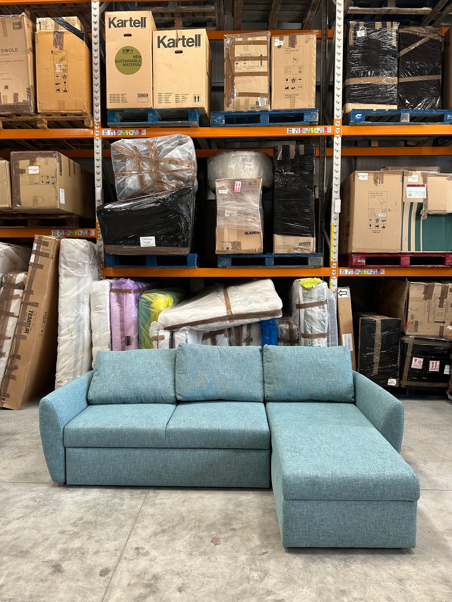 John Lewis Bailey II RHF Chaise End Sofabed Aquaclean Connie Teal