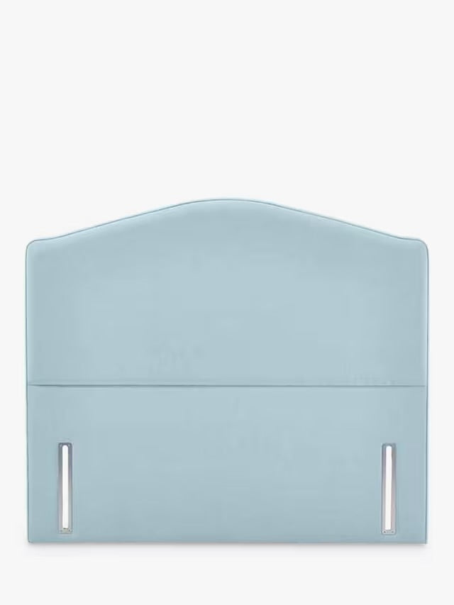 John Lewis Richmond Full Depth Upholstered Headboard, King Size, Relaxed Linen Duck Egg