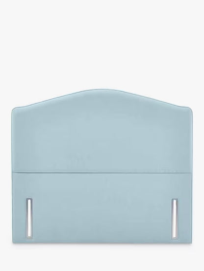 John Lewis Richmond Full Depth Upholstered Headboard, King Size, Relaxed Linen Duck Egg