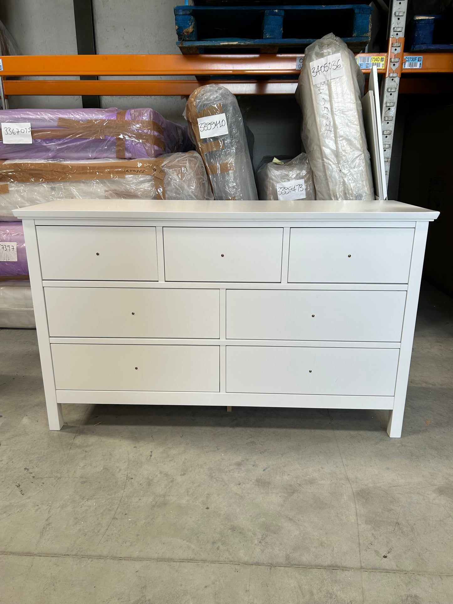John Lewis Chest of Drawer White Wilton 7 Drawer Storage