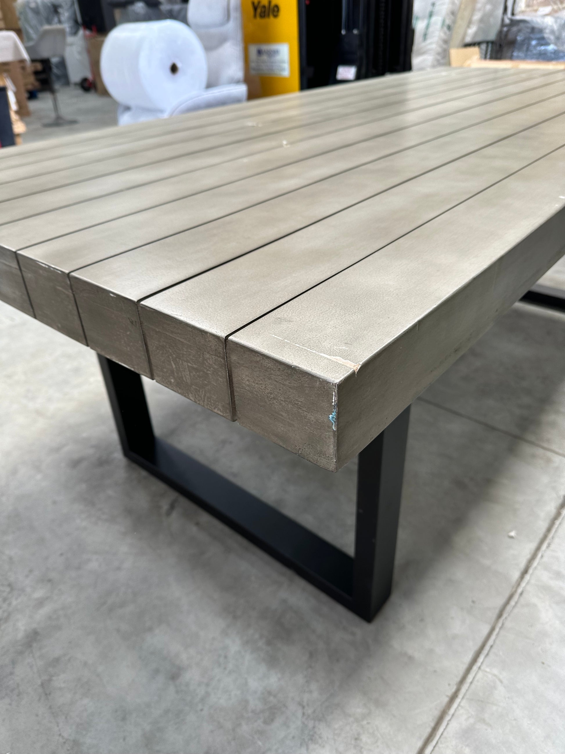 Gallery Direct Taranto 8-Seater Rectangular Acacia Wood Garden Dining Table, Grey